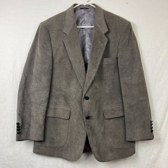 Vintage Wide Wale Corduroy Blazer Mens 44R Academia Teacher Preppy Professor - Picture 1 of 13